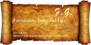 Fernbach Gabriella névjegykártya