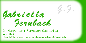 gabriella fernbach business card